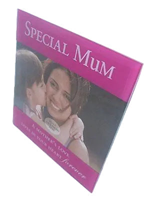 "Special Mum" Sentimental Pink Glass 6" x 4" (15x10cm) Photo Frame with Sentiment