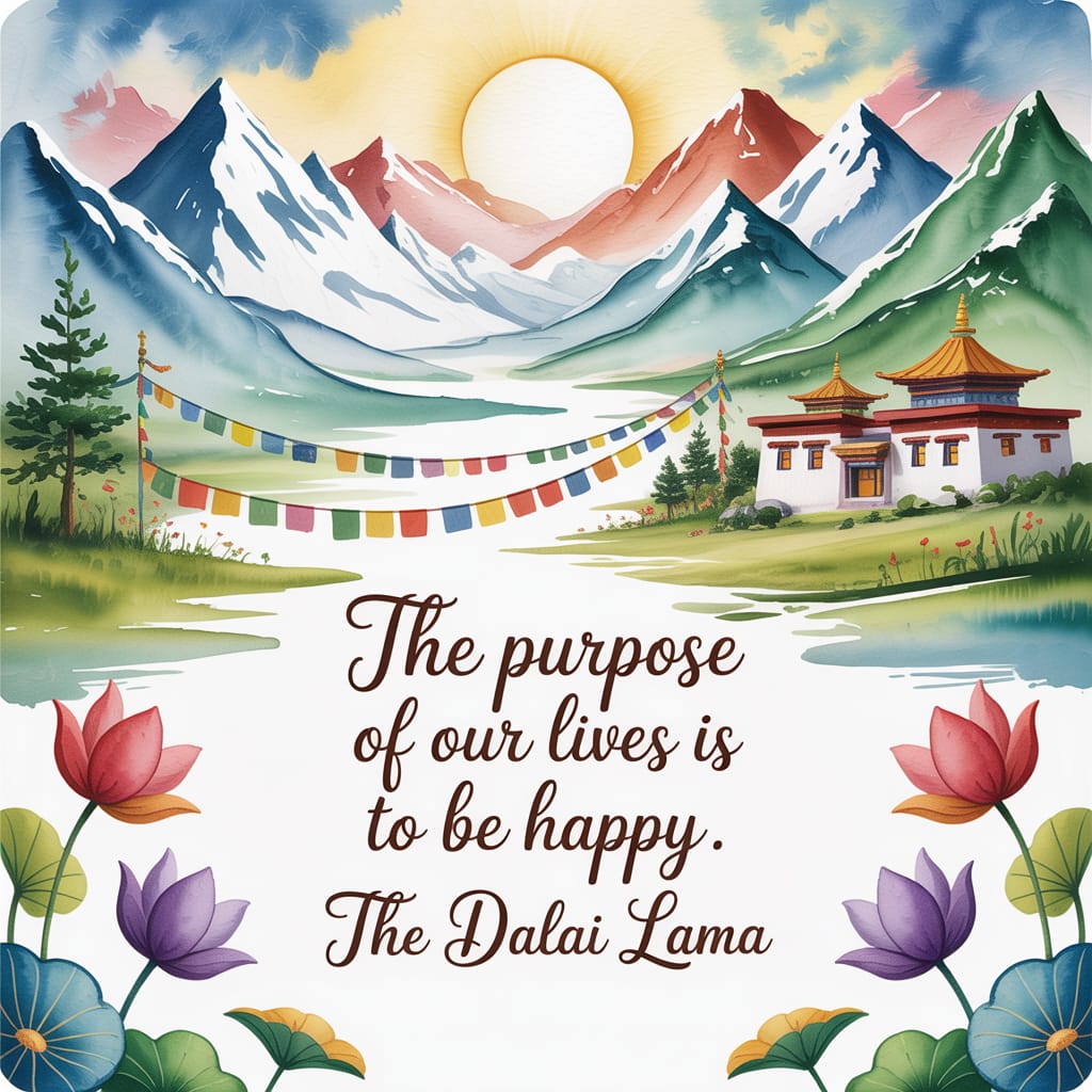 The purpose of our lives is to be happy