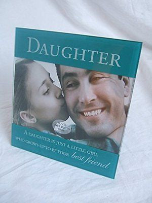 "Daughter" Sentimental Jade Green Glass 6" x 4" (15x10cm) Photo Frame with verse
