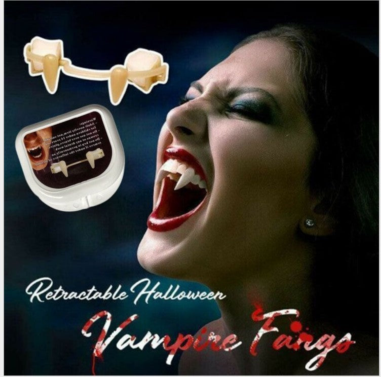 Halloween Vampire Teeth Retractable Fangs Teeth Costume Props