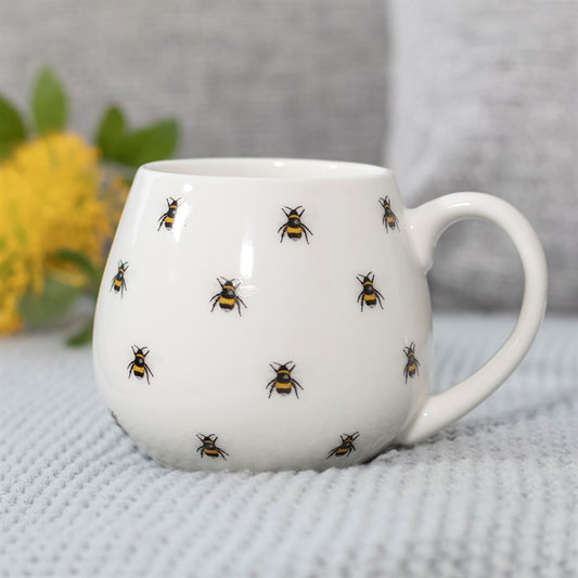 Bee Print Rounded Mug The Gift Witch Shop
