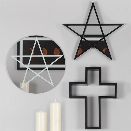 Black Framed Pentagram Mirror The Gift Witch Shop