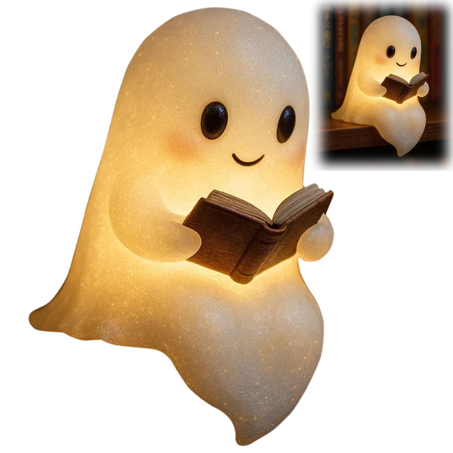 Cute LED Ghost Night Light Children's Nightlight  Halloween Decoration Ghost Lamp Warm Light