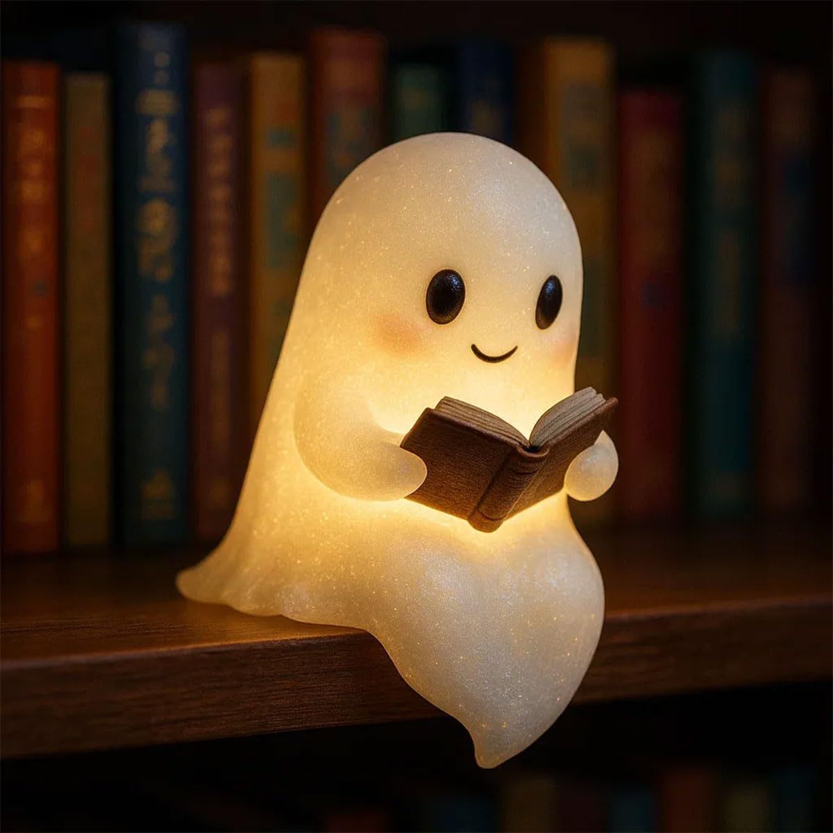 Cute LED Ghost Night Light Children's Nightlight  Halloween Decoration Ghost Lamp Warm Light
