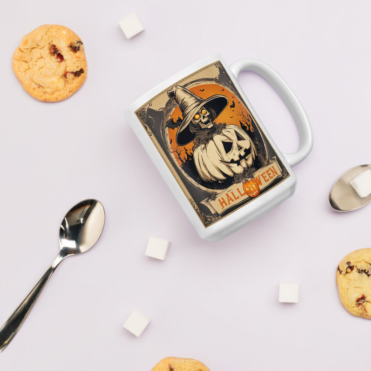 Advertisement Style White Mug — Unique AI Designed Gift